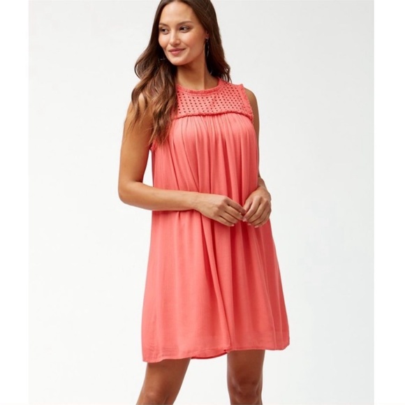 Tommy Bahama Dresses & Skirts - NWT Tommy Bahama Coral Sleeveless Dress with Eyelet Lace Size XL